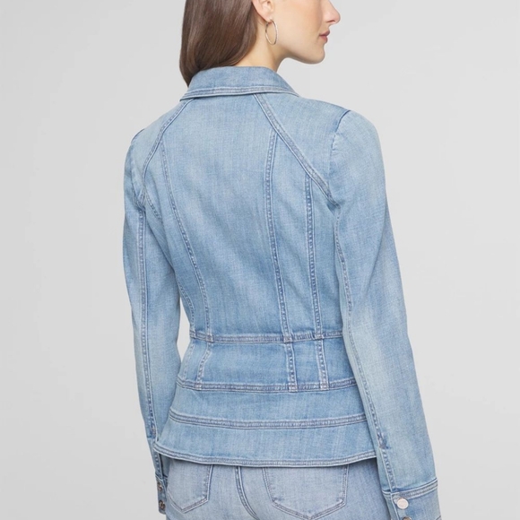 White House Black Market Seamed Denim Jacket - Women's Size S - Picture 10 of 11